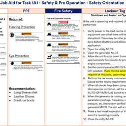 Job Aid for Task 1A1